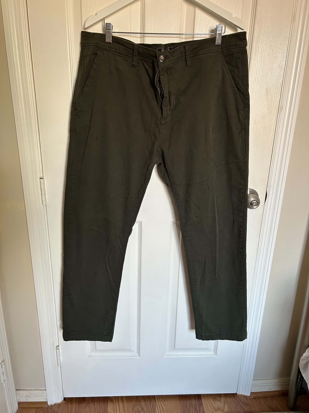 Liverpool Los Angeles Men’s Olive Green Stretch Chino Pants 40x30